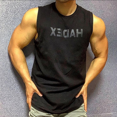 Cotton Vest Tank Top Sleeveless T-shirt Male Muscle